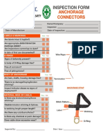 Anchorage Connectors - Inspection Form