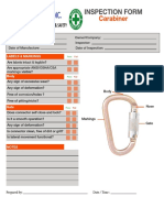 Carabiner - Inspection Form