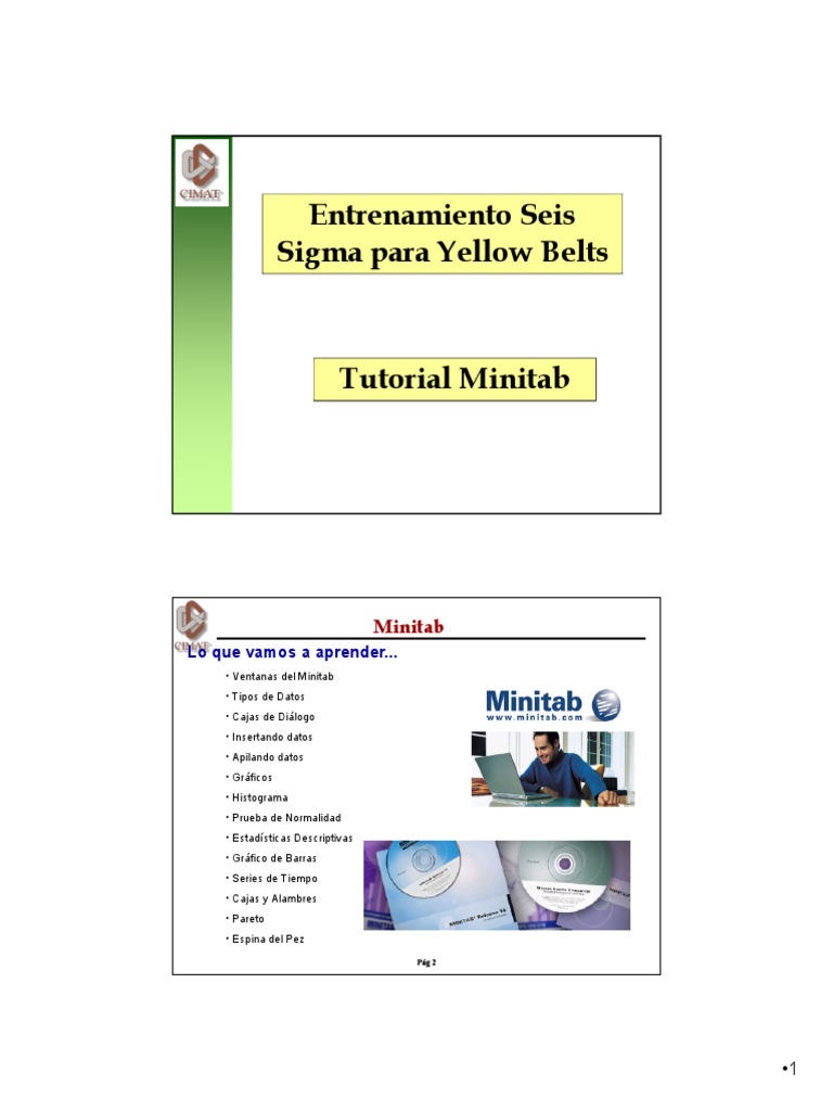 Tutorial de Minitab para Seis Sigma | PDF