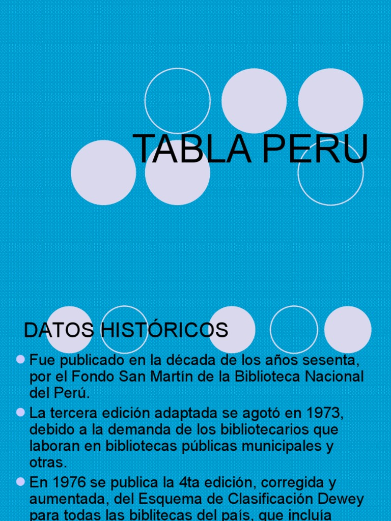 Tabla Peru | PDF | Perú