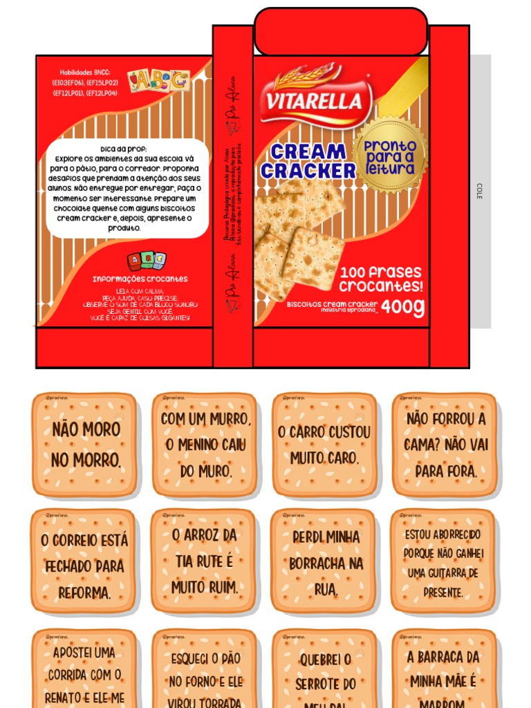 Cream Cracker Palavras Crocantes PDF Comidas e bebidas Alimentos
