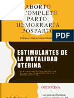 Estimulantes uterinos para parto y hemorragia posparto