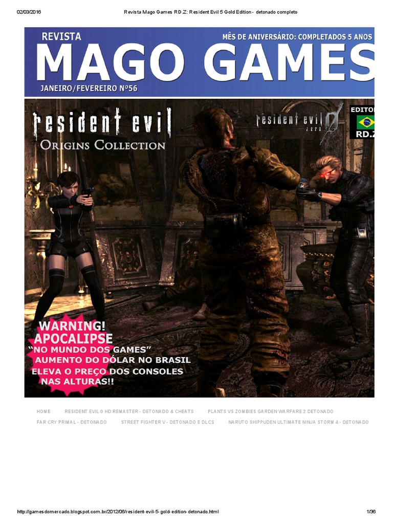 Detonado Resident Evil 5 Gold Edition | PDF | Resident Evil, image size:768x1024