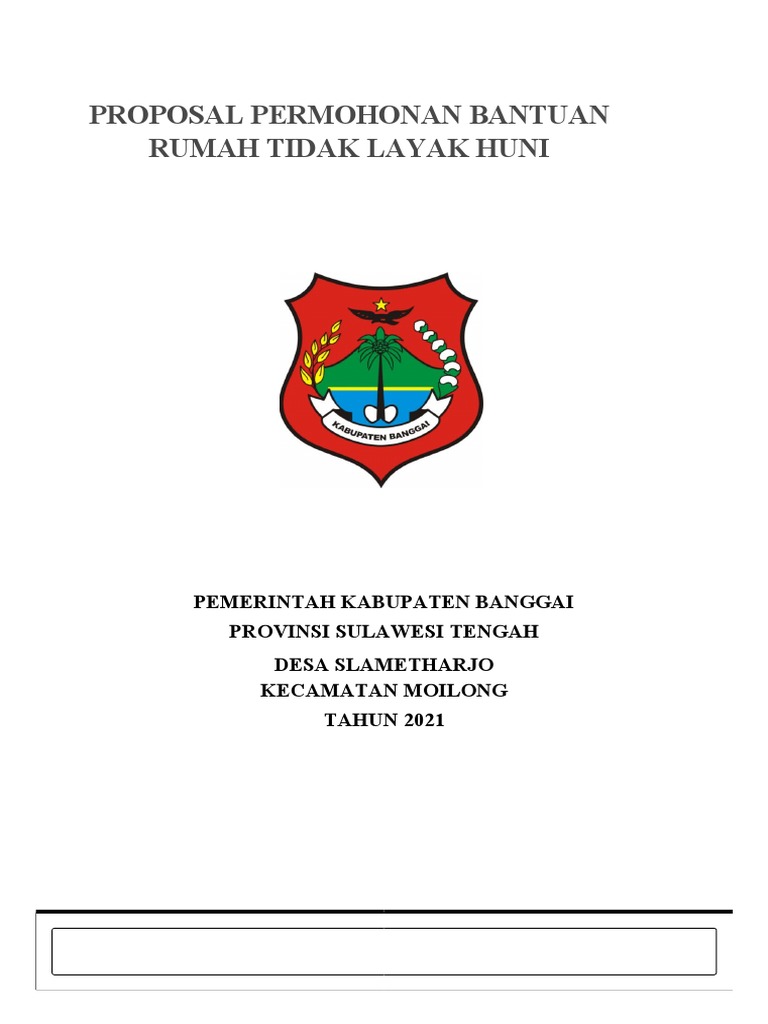 Proposal Bantuan Rumah Tidak Layak Huni | PDF