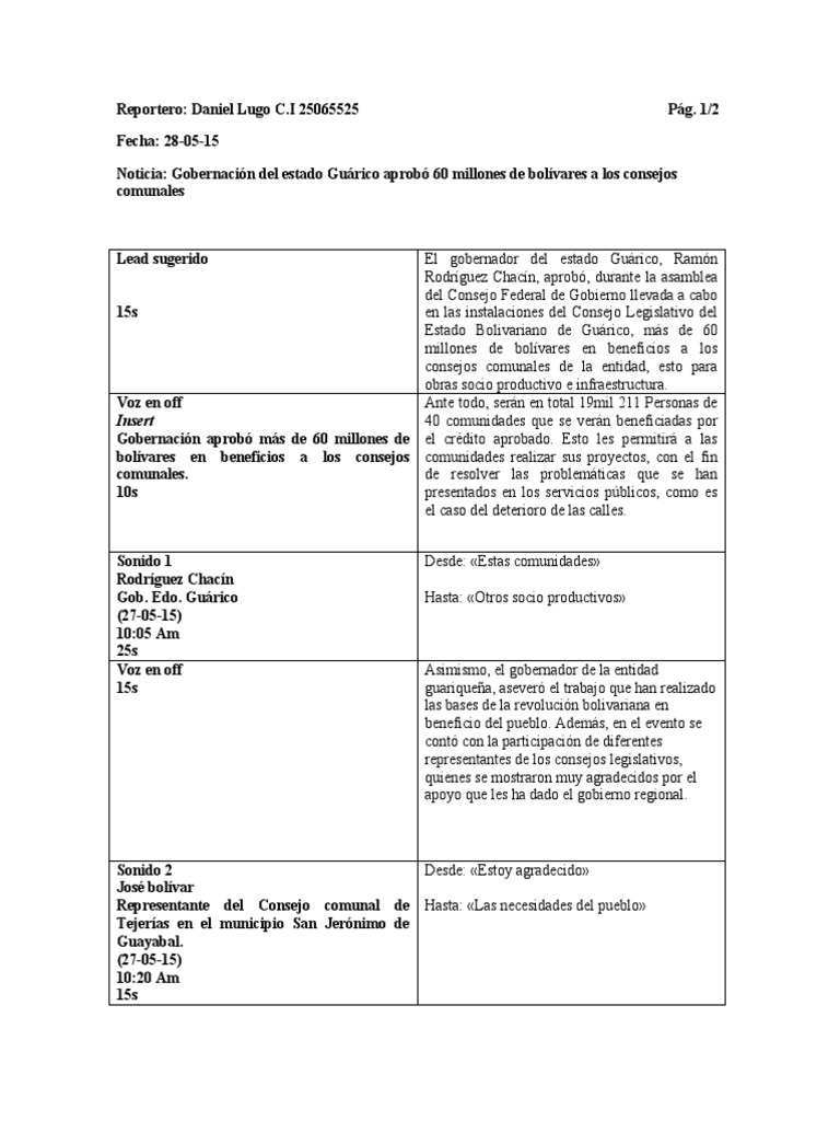 Guion de Television PDF