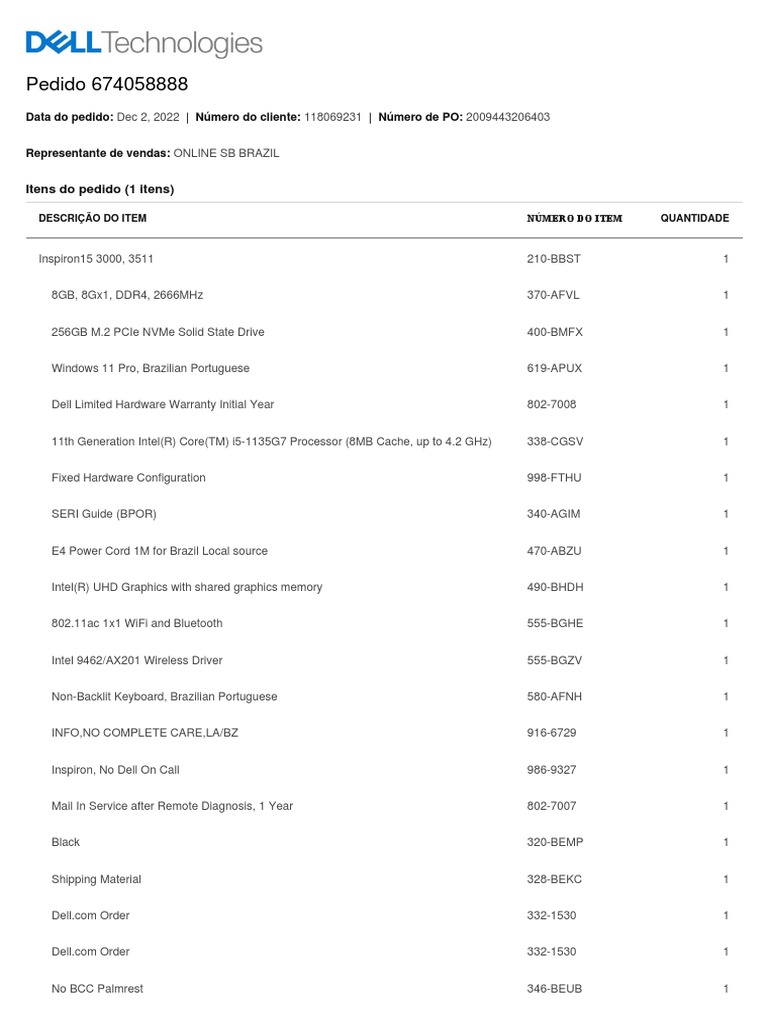 Backcountry Packing Slip