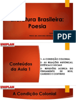 Aula 1 - A Condição Colonial e A Literatura Brasileira
