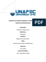 Informe Personal Sobre La Globalización