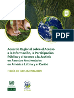 Acuerdo Regional Sobre El Acceso A La Información, La Participación Pública y El Acceso A La Justicia en Asuntos