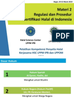 Materi 2 Regulasi Dan Prosedur Sertifikasi Halal Di Indonesia