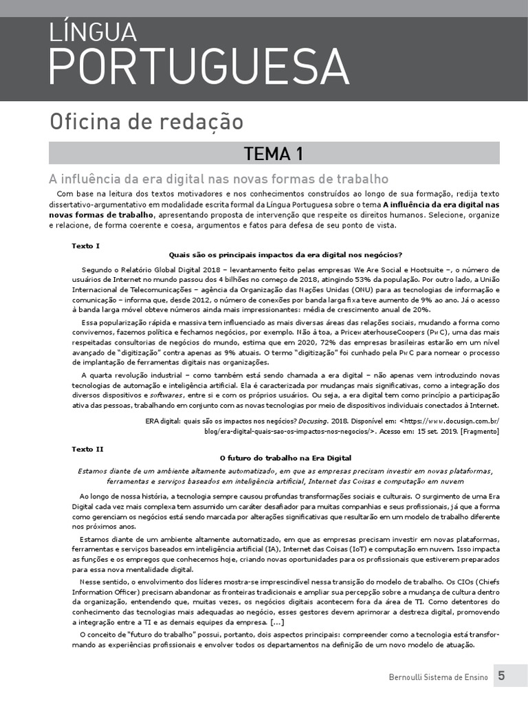 PDF) ANÁLISE DE TEXTOS COM APLICAÇÃO DE TÉCNICAS DE INTELIGÊNCIA  ARTIFICIAL: ESTUDO COMPARATIVO PARA CLASSIFICAÇÃO DE FUGA AO TEMA EM  REDAÇÕES