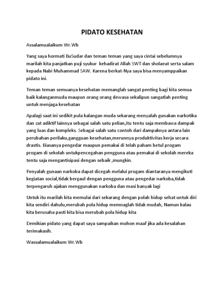 Pidato Kesehatan PDF