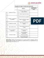 Tabla de Objetivos para Autoevaluación