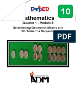 Math10 - Q1 - 1mod8 - Determining Geometric Means and NTH Term of A Sequence - Version3