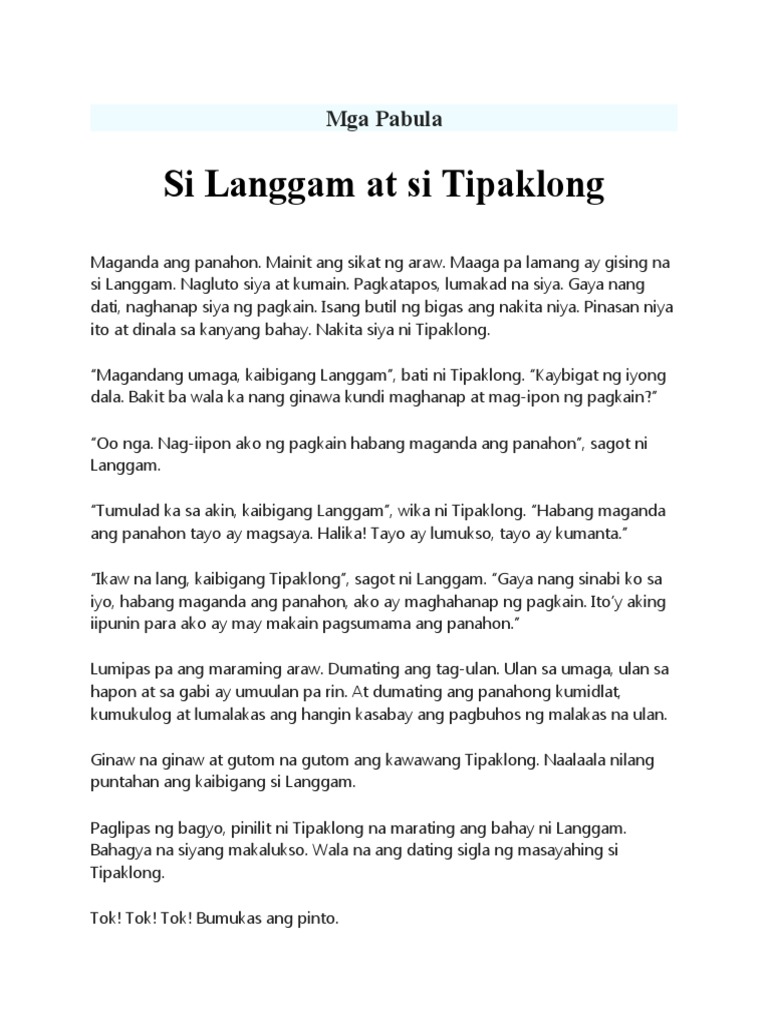 Mga Pabula | PDF