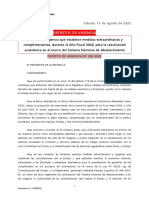 Decreto de Urgencia 020-2022