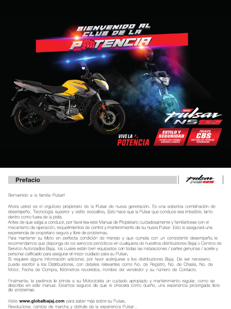 BAJAJ PULSAR NS 125 SERVICE MANUAL PDF visual data 5