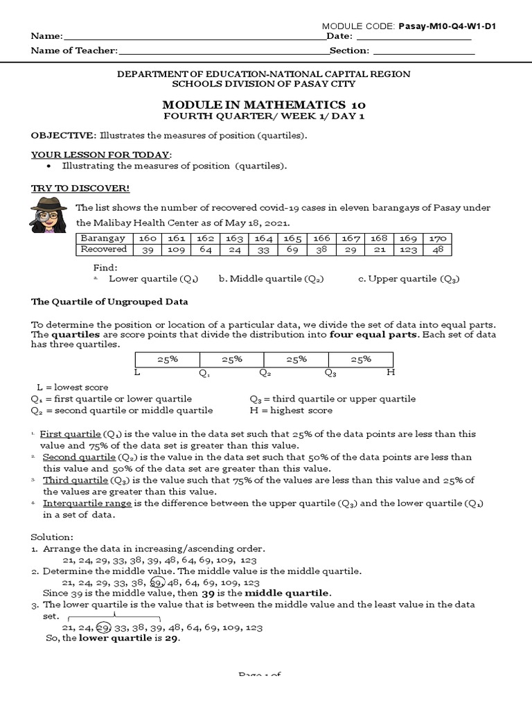 Understanding Quartiles in Data Analysis | PDF | Quartile | Percentile