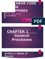 The Labor Code of The Philippines P.D. No.442, As Amended