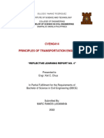 Transportation Demand Analysis Reflective Report