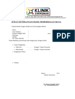 SURAT KETERANGAN HASIL PEMERIKSAAN MATA DR Munjia