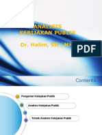 ANALISIS KEBIJAKAN PUBLIK