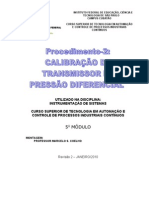 Procedimento-2 Calibração Do Transmissor de Pressão YOKOGAWA