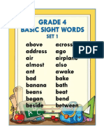 Basic Sight Words Grade 4