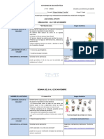 1° y 2° Grado Educación Física Noviembre y Dic. Actividades