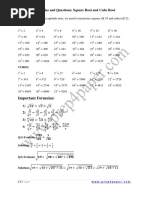 Square Cube Root Practice Problems For Bank Placement Exams