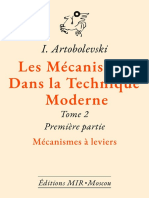 I. Artobolevski - Les Mécanismes Dans La Technique Moderne - Tome 2 Partie 1 Mécanismes À Leviers - Mir - 1976