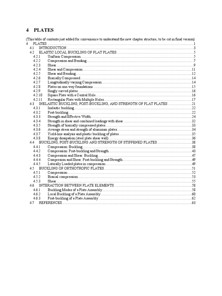 Bending and Buckling of Plates | PDF | Buckling | Deformation (Engineering)