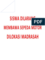 Siswa Dilarang Membawa Sepeda Motor