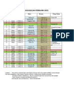 Jadwal Doa Pagi Februari 2023 SISWA