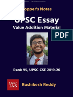 Topper Rushikesh Reddy Upsc Essay Value Addition Material Pdfnotes