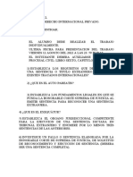 Trabajo Desarrollar Por Los Alumnos Reconocimiento y Ejecucion de Sentencias Extranjeras