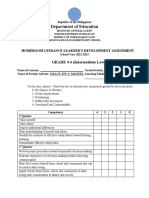 Homeroom guidance assessment