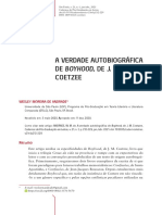 A verdade autobiográfica em Boyhood de Coetzee