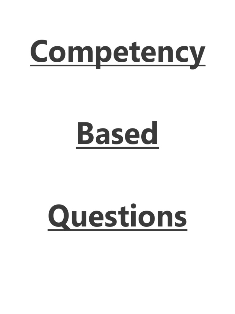 Competency Based Questions | PDF | Digital Subscriber Line | Internet
