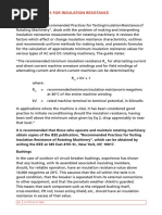 Minimum Values Insulation Test