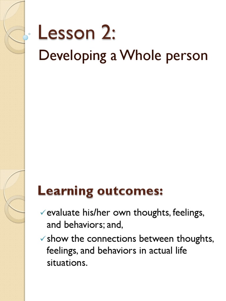 PERDEV Lesson 2 | PDF | Emotions | Feeling