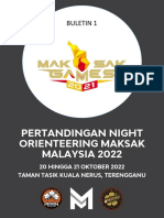 Buletin 1 Night Orienteering Maksak Malaysia 2022