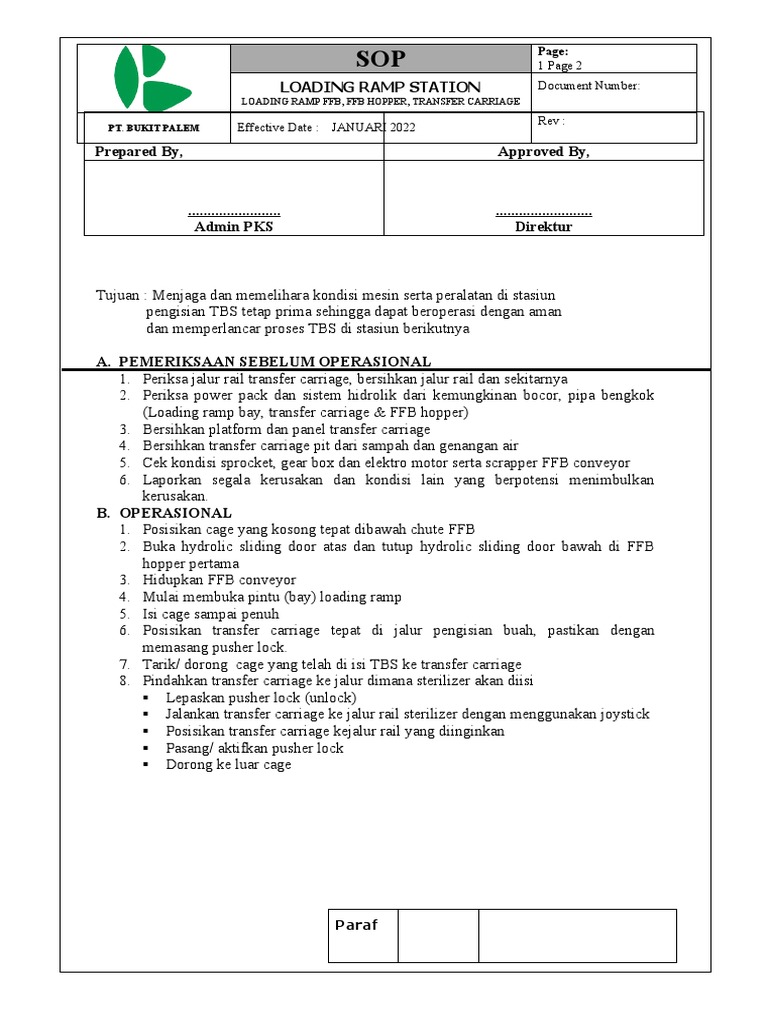 Loading Ramp Station | PDF
