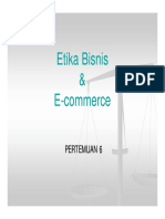 Etika Bisnis - E-Commerce