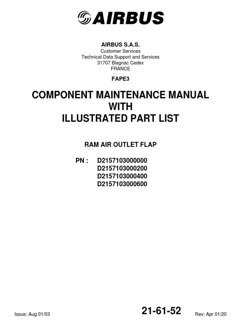 airbus-component-maintenance-manual-revision-maintenance-procedures