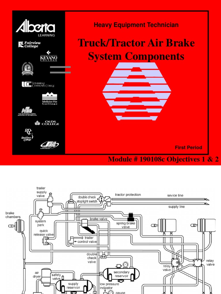 Truck/Tractor Air Brake System Overview | PDF | Valve | Clothes Dryer