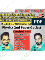 Physics - Paper Optics (As TEACH)