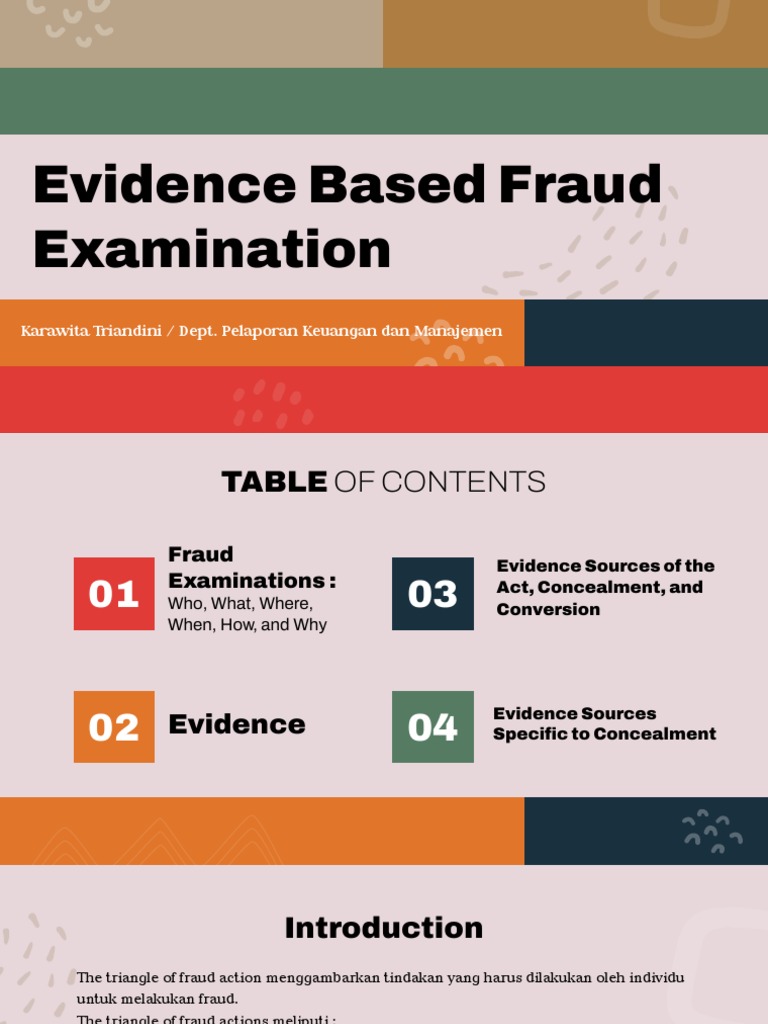 Materi Course - Evidence Based Fraud Examination | PDF