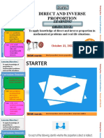 WEEK10 - Maths 6 - Direct and InverseProportion