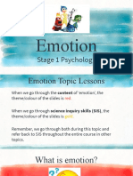 2023 Emotion and Sis - Stage 1 Psychology